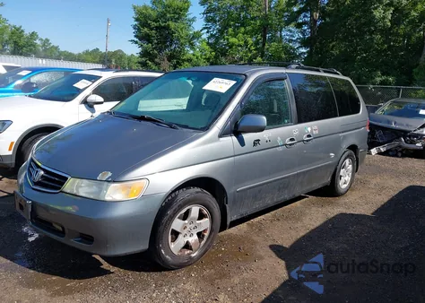 2002 Honda Odyssey Ex из США, поврежденный, VIN 5FNRL18632B009809